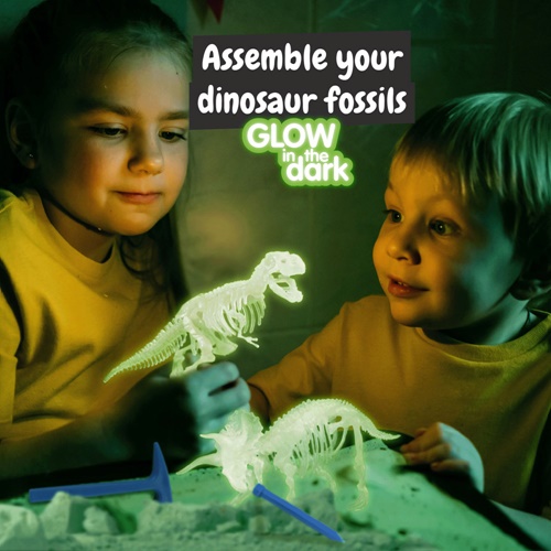 2 in 1 Fossil Excavation Kit I. Jogo didático para crianças