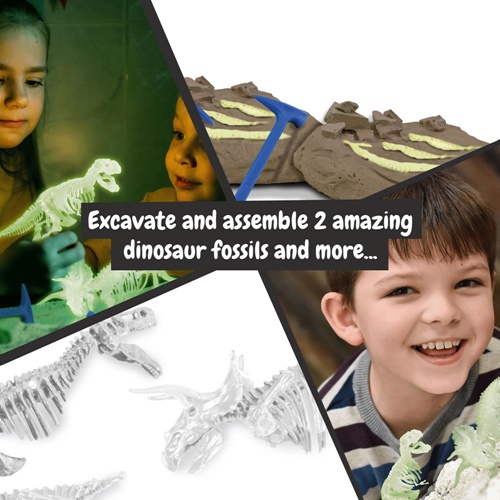 2 in 1 Fossil Excavation Kit I. Jogo didático para crianças