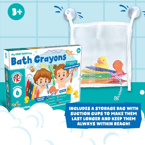BATH CRAYONS. Brinquedo educativo para as crianças