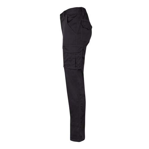 VL LUGH. Calças stretch multibolsos (240g/m²) em algodão (46%), EME (38%) e poliéster (16%)