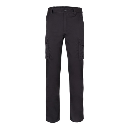 VL LUGH. Calças stretch multibolsos (240g/m²) em algodão (46%), EME (38%) e poliéster (16%)