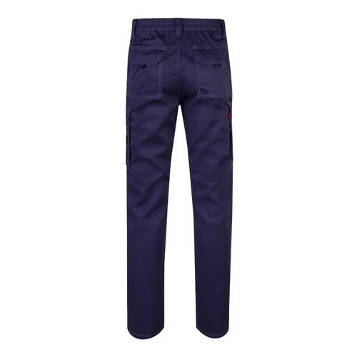 VL LUGH. Calças stretch multibolsos (240g/m²) em algodão (46%), EME (38%) e poliéster (16%)