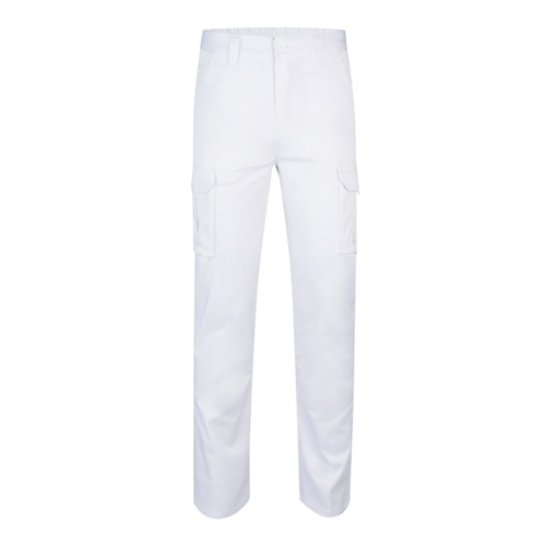 VL LUGH. Calças stretch multibolsos (240g/m²) em algodão (46%), EME (38%) e poliéster (16%)