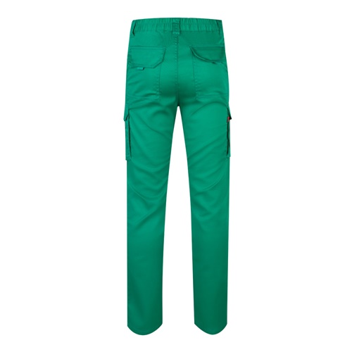 VL LUGH. Calças stretch multibolsos (240g/m²) em algodão (46%), EME (38%) e poliéster (16%)