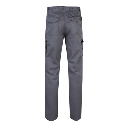 VL LUGH. Calças stretch multibolsos (240g/m²) em algodão (46%), EME (38%) e poliéster (16%)