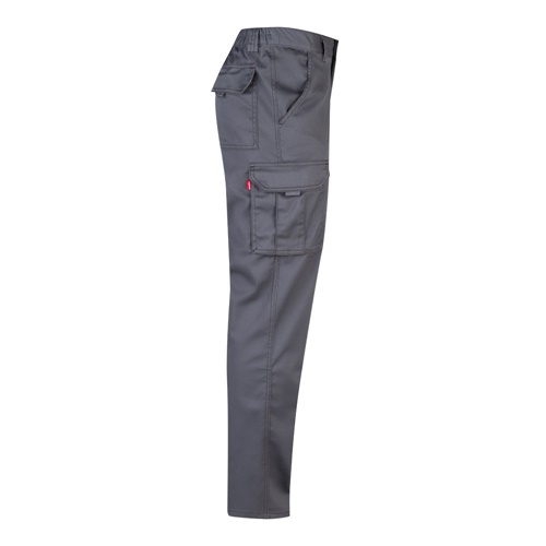 VL LUGH. Calças stretch multibolsos (240g/m²) em algodão (46%), EME (38%) e poliéster (16%)
