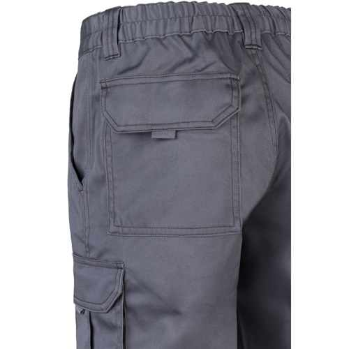 VL LUGH. Calças stretch multibolsos (240g/m²) em algodão (46%), EME (38%) e poliéster (16%)