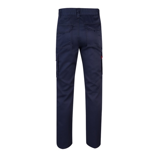 VL LUGH. Calças stretch multibolsos (240g/m²) em algodão (46%), EME (38%) e poliéster (16%)