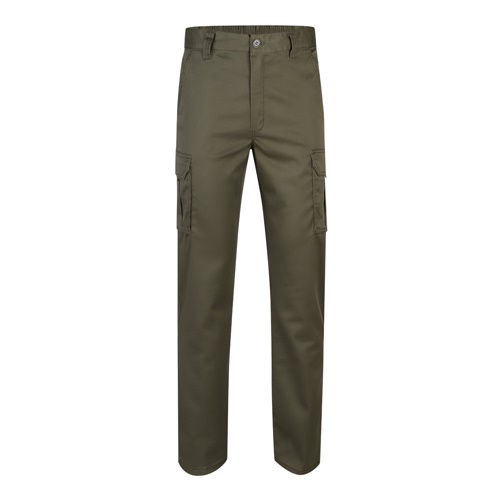 VL LUGH. Calças stretch multibolsos (240g/m²) em algodão (46%), EME (38%) e poliéster (16%)