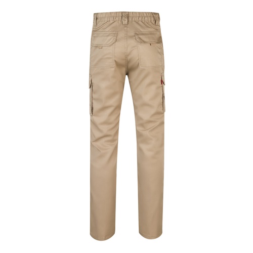 VL LUGH. Calças stretch multibolsos (240g/m²) em algodão (46%), EME (38%) e poliéster (16%)