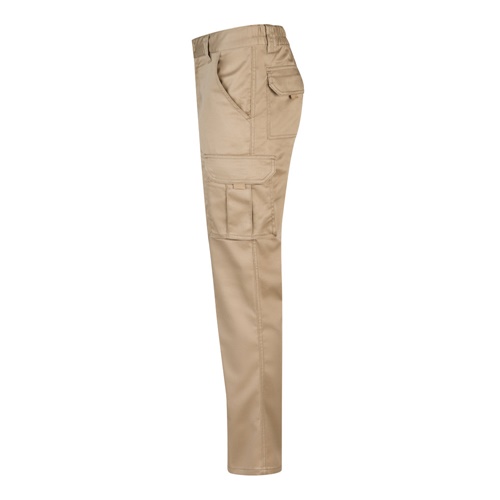 VL LUGH. Calças stretch multibolsos (240g/m²) em algodão (46%), EME (38%) e poliéster (16%)