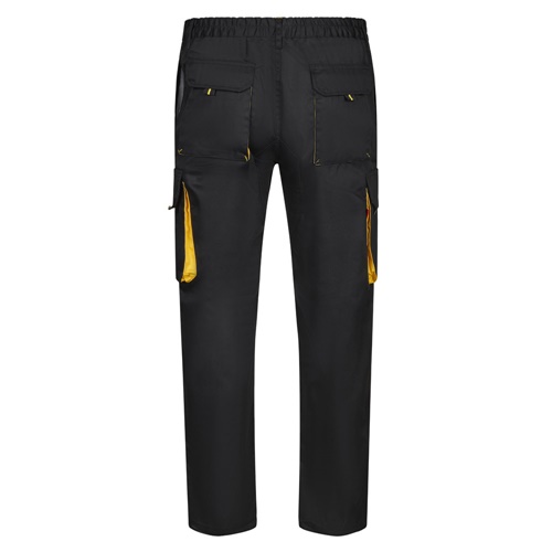VL HYPNOS. Calças bicolor em sarja multibolsos (200g/m²), em algodão (35%) e poliéster (65%)