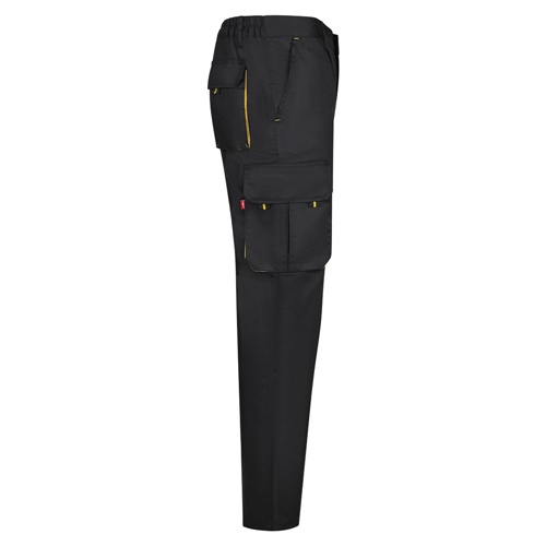 VL HYPNOS. Calças bicolor em sarja multibolsos (200g/m²), em algodão (35%) e poliéster (65%)