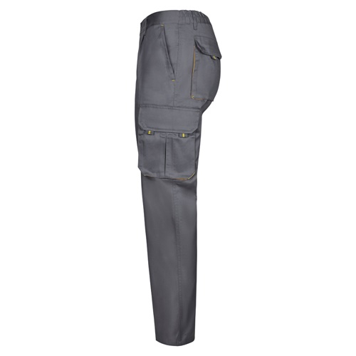 VL HYPNOS. Calças bicolor em sarja multibolsos (200g/m²), em algodão (35%) e poliéster (65%)