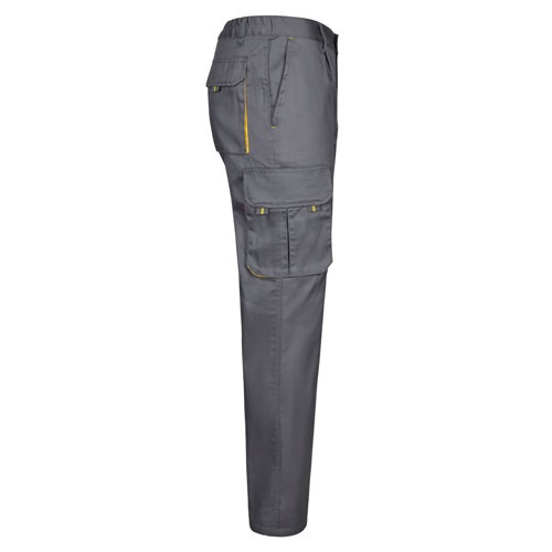 VL HYPNOS. Calças bicolor em sarja multibolsos (200g/m²), em algodão (35%) e poliéster (65%)