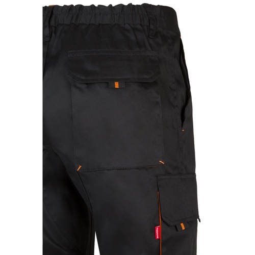 VL HYPNOS. Calças bicolor em sarja multibolsos (200g/m²), em algodão (35%) e poliéster (65%)