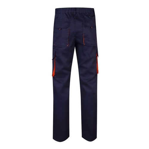 VL HYPNOS. Calças bicolor em sarja multibolsos (200g/m²), em algodão (35%) e poliéster (65%)