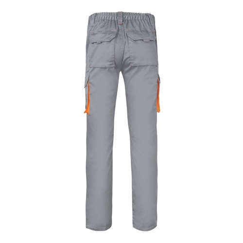 VL HYPNOS. Calças bicolor em sarja multibolsos (200g/m²), em algodão (35%) e poliéster (65%)