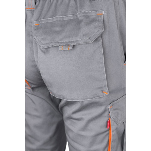 VL HYPNOS. Calças bicolor em sarja multibolsos (200g/m²), em algodão (35%) e poliéster (65%)