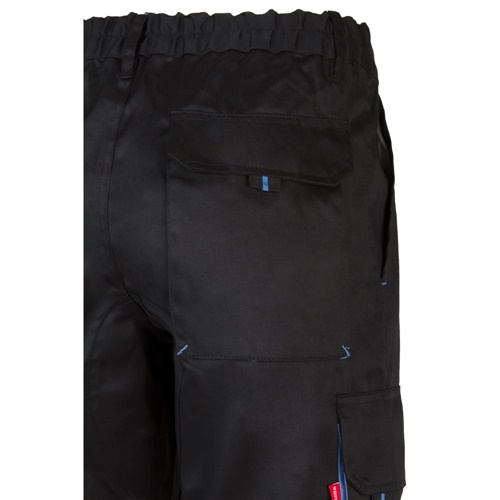 VL HYPNOS. Calças bicolor em sarja multibolsos (200g/m²), em algodão (35%) e poliéster (65%)