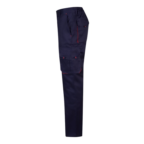 VL HYPNOS. Calças bicolor em sarja multibolsos (200g/m²), em algodão (35%) e poliéster (65%)