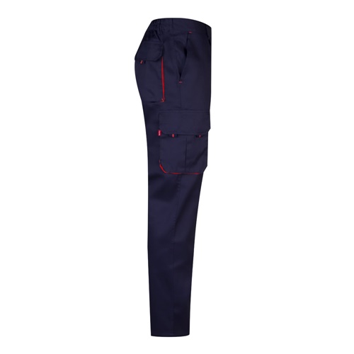 VL HYPNOS. Calças bicolor em sarja multibolsos (200g/m²), em algodão (35%) e poliéster (65%)
