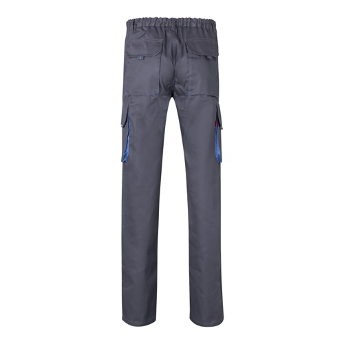 VL HYPNOS. Calças bicolor em sarja multibolsos (200g/m²), em algodão (35%) e poliéster (65%)