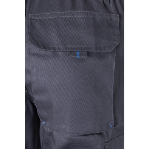VL HYPNOS. Calças bicolor em sarja multibolsos (200g/m²), em algodão (35%) e poliéster (65%)