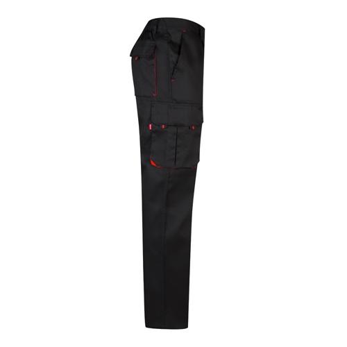 VL HYPNOS. Calças bicolor em sarja multibolsos (200g/m²), em algodão (35%) e poliéster (65%)