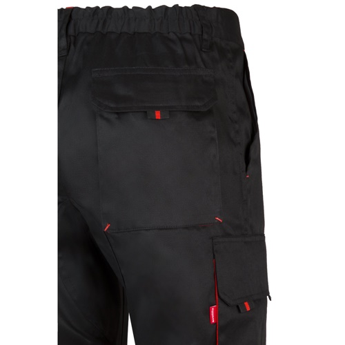 VL HYPNOS. Calças bicolor em sarja multibolsos (200g/m²), em algodão (35%) e poliéster (65%)