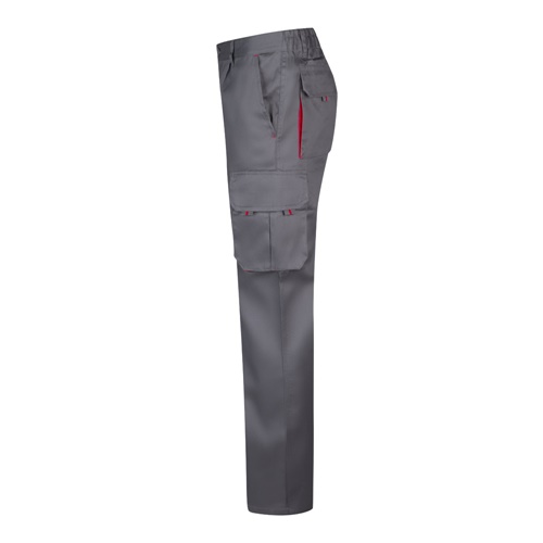 VL HYPNOS. Calças bicolor em sarja multibolsos (200g/m²), em algodão (35%) e poliéster (65%)