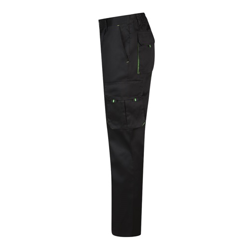VL HYPNOS. Calças bicolor em sarja multibolsos (200g/m²), em algodão (35%) e poliéster (65%)
