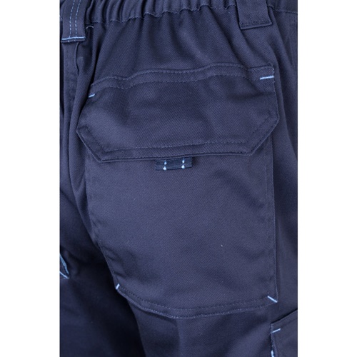 VL HYPNOS. Calças bicolor em sarja multibolsos (200g/m²), em algodão (35%) e poliéster (65%)