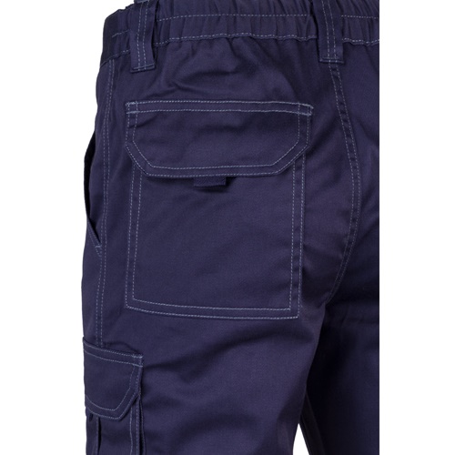 VL PAN. Calças stretch multibolsos (290g/m²), em algodão (46%), EME (38%) e poliéster (16%)