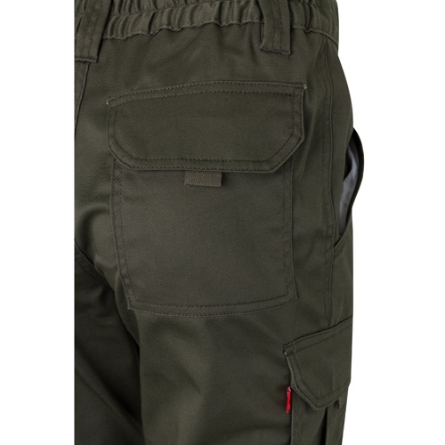 VL PAN. Calças stretch multibolsos (290g/m²), em algodão (46%), EME (38%) e poliéster (16%)