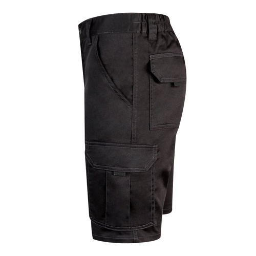 VL HEBE. Bermudas stretch multibolsos (240g/m²), em algodão (46%), EME (38%) e poliéster (16%)