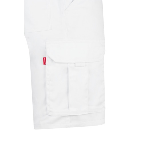 VL HEBE. Bermudas stretch multibolsos (240g/m²), em algodão (46%), EME (38%) e poliéster (16%)