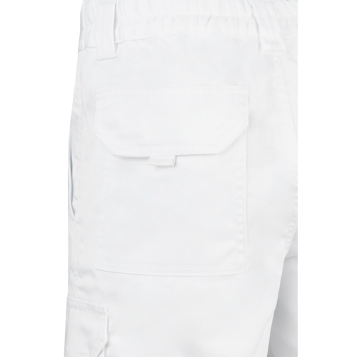 VL HEBE. Bermudas stretch multibolsos (240g/m²), em algodão (46%), EME (38%) e poliéster (16%)