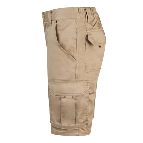 VL HEBE. Bermudas stretch multibolsos (240g/m²), em algodão (46%), EME (38%) e poliéster (16%)