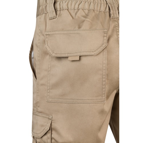 VL HEBE. Bermudas stretch multibolsos (240g/m²), em algodão (46%), EME (38%) e poliéster (16%)