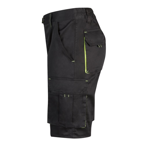 VL HEMERA. Bermudas stretch bicolor multibolsos (240g/m²), em algodão (46%), EME (38%) e poliéster (16%)