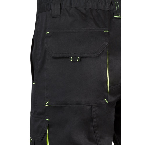 VL HEMERA. Bermudas stretch bicolor multibolsos (240g/m²), em algodão (46%), EME (38%) e poliéster (16%)
