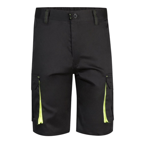 VL HEMERA. Bermudas stretch bicolor multibolsos (240g/m²), em algodão (46%), EME (38%) e poliéster (16%)