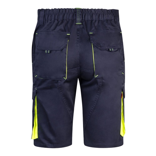 VL HEMERA. Bermudas stretch bicolor multibolsos (240g/m²), em algodão (46%), EME (38%) e poliéster (16%)