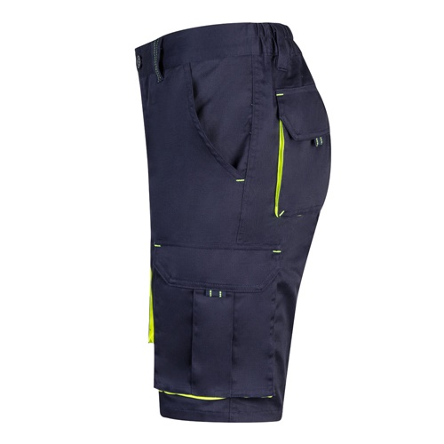 VL HEMERA. Bermudas stretch bicolor multibolsos (240g/m²), em algodão (46%), EME (38%) e poliéster (16%)