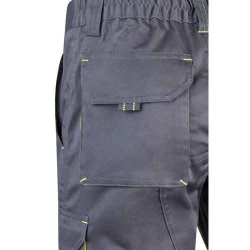 VL HEMERA. Bermudas stretch bicolor multibolsos (240g/m²), em algodão (46%), EME (38%) e poliéster (16%)