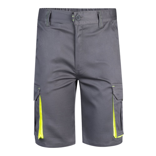 VL HEMERA. Bermudas stretch bicolor multibolsos (240g/m²), em algodão (46%), EME (38%) e poliéster (16%)