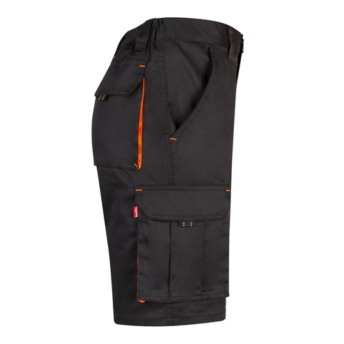 VL HEMERA. Bermudas stretch bicolor multibolsos (240g/m²), em algodão (46%), EME (38%) e poliéster (16%)