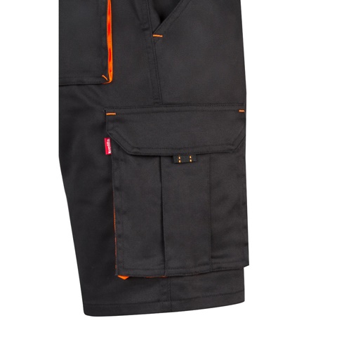 VL HEMERA. Bermudas stretch bicolor multibolsos (240g/m²), em algodão (46%), EME (38%) e poliéster (16%)