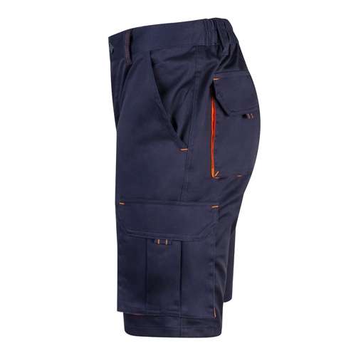 VL HEMERA. Bermudas stretch bicolor multibolsos (240g/m²), em algodão (46%), EME (38%) e poliéster (16%)